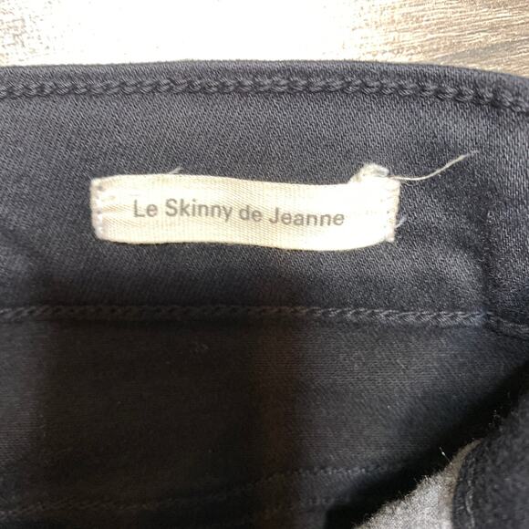 Frame Denim Le Skinny de Jeanne Low Rise Black Jeans Women's Size 24 - Picture 8 of 10